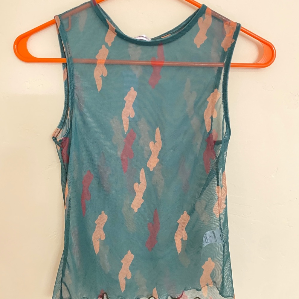 Inamorata sheer mesh top